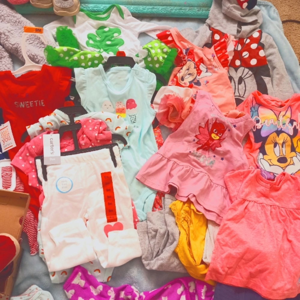 Carter, Jane n Jack, Tommy Hilfiger, Disney and more. Girls 0 to 3 to 12months.